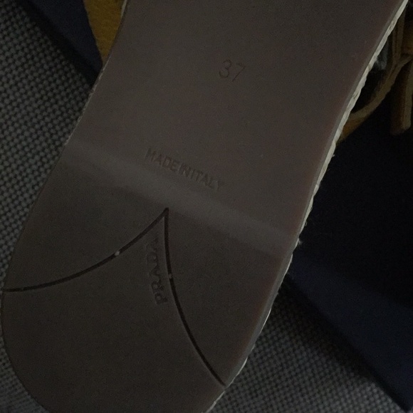 Prada—Yellow Thong wedges - Picture 6 of 6